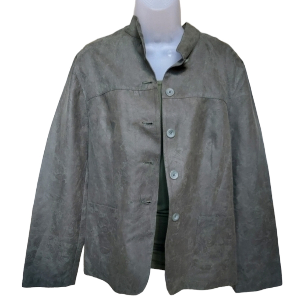 Jaclyn Smith Stand Collar Blazer Jacket - Picture 2 of 15